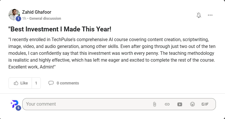 Student review: A High-Value Learning Investment